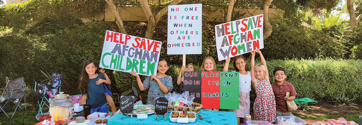 Children protesting