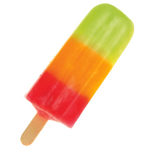 Image of rainbow colored popsicle