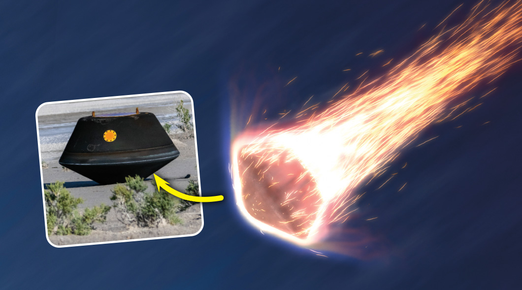 Image of an object falling from space