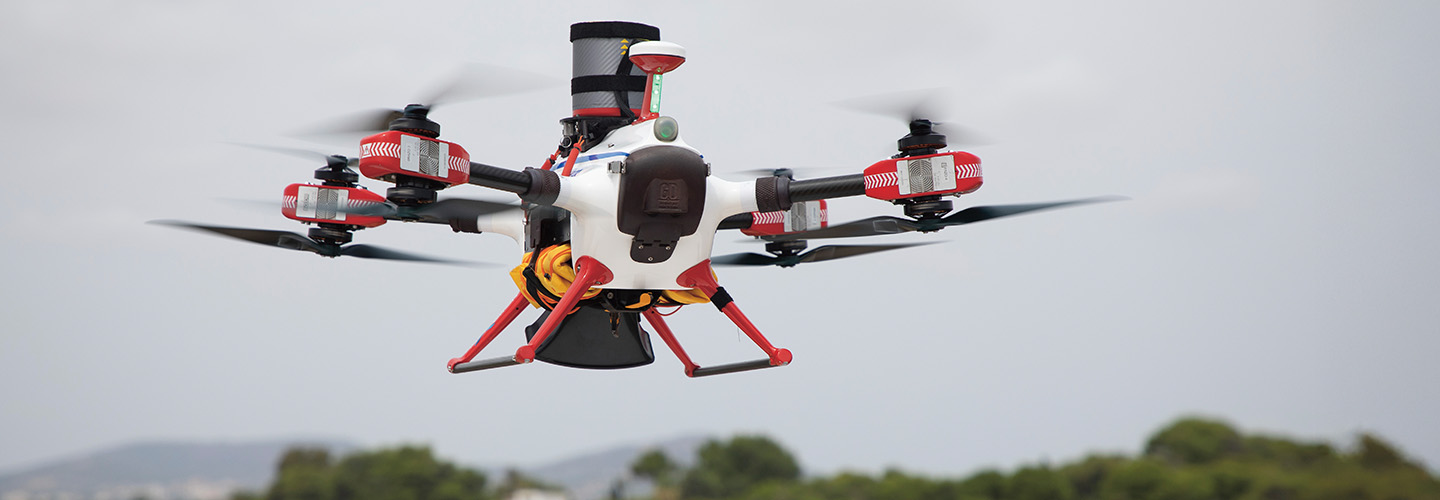 Image of a flying drone